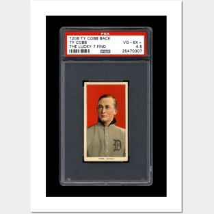 1909-1911 T206 White Border Ty Cobb Back - TY COBB Posters and Art